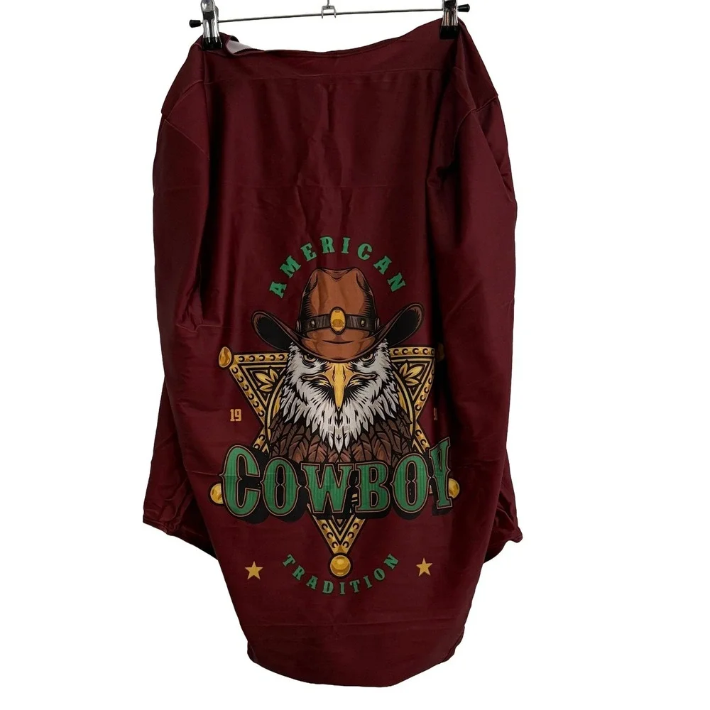 Hyper Venture American Cowboy Eagle Luggage Cover Brown Large 27-30 Inch